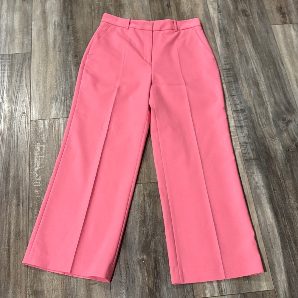 Zara NWT pink cropped pant medium
Waist 15
Rise 12
Inseam 26
Leg opening 10.5 - Picture 2 of 5